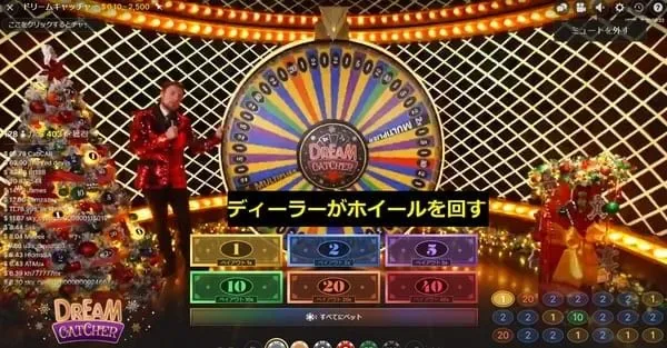 ドリームキャッチャーのホイールとベットエリア